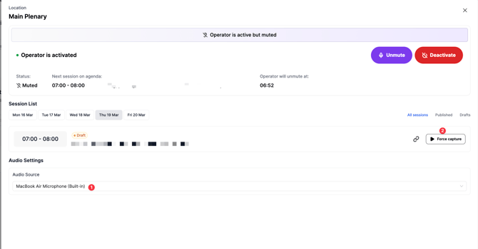 Force capture from AV