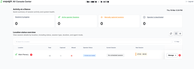 Manage from AV console