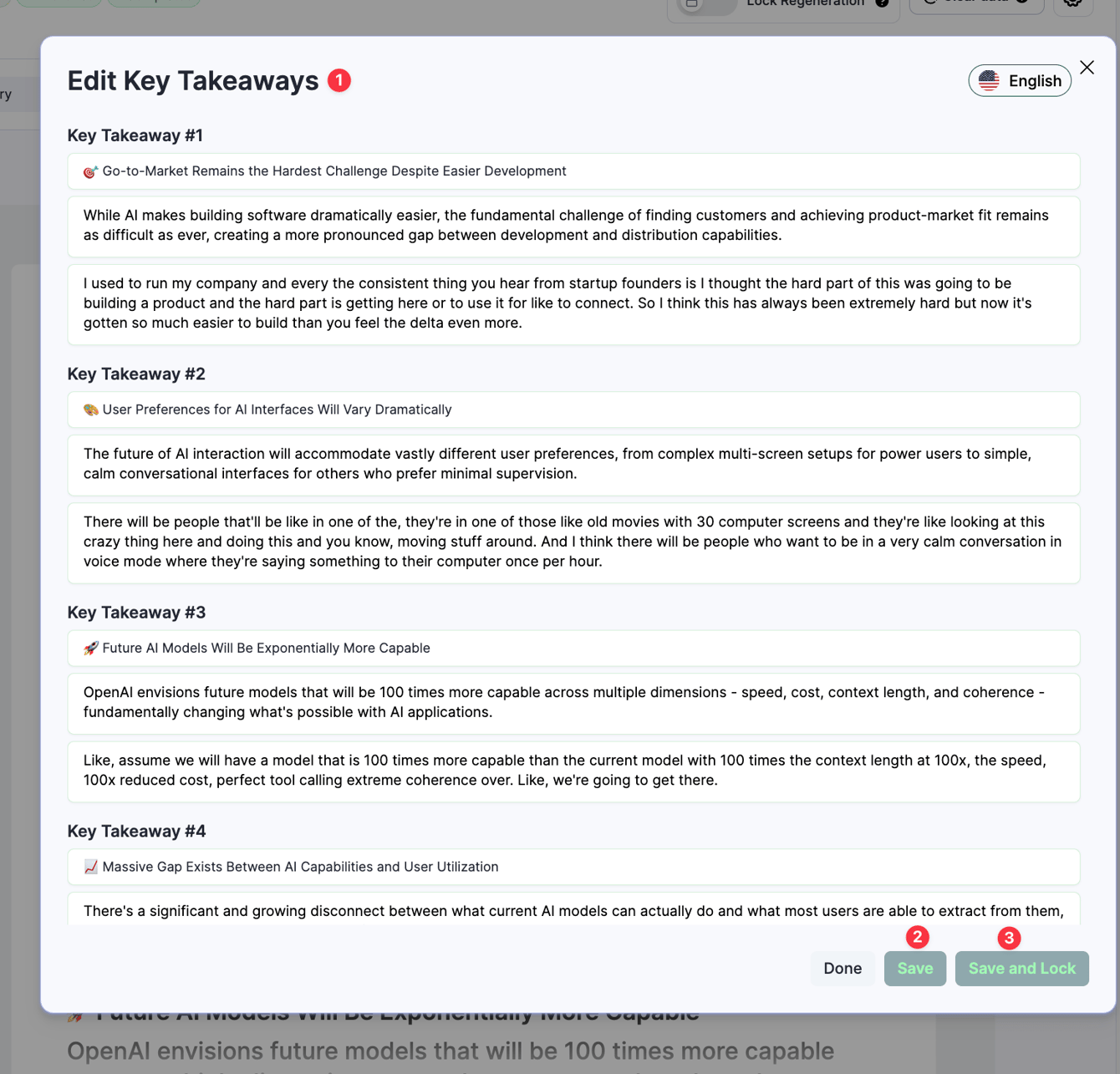 Edit Key Takeaways